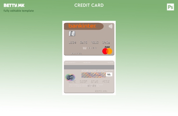 Шаблон за мастеркарти во модерен стил Spain Bankinter